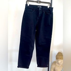 High waisted black denim.
